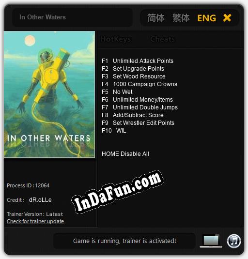 In Other Waters: TRAINER AND CHEATS (V1.0.92)