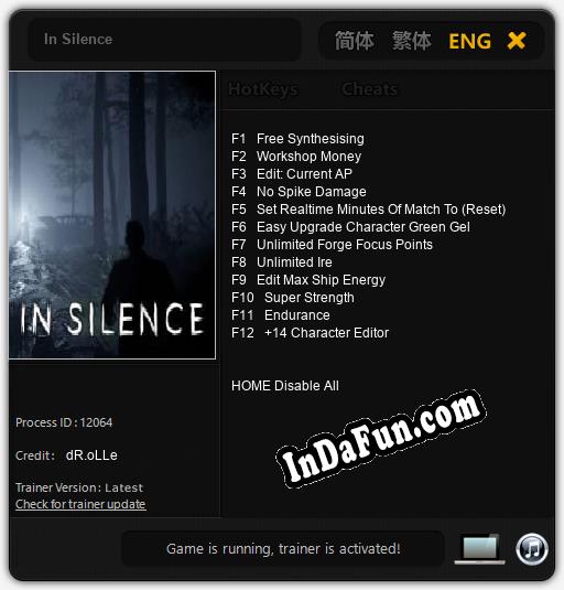 Trainer for In Silence [v1.0.7]