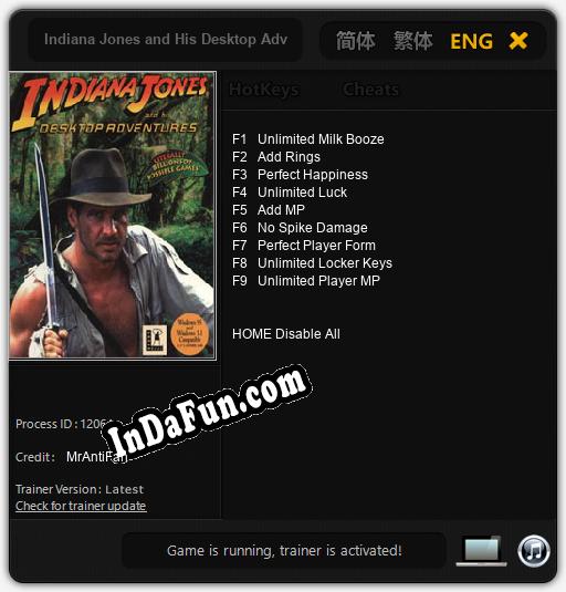 Indiana Jones and His Desktop Adventures: Cheats, Trainer +9 [MrAntiFan]