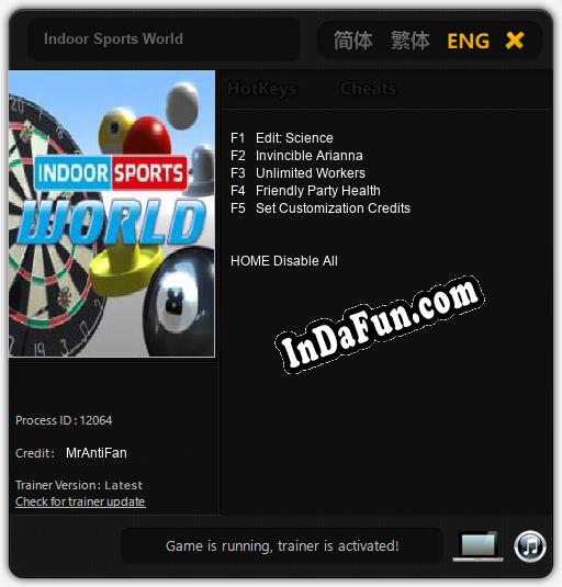Indoor Sports World: TRAINER AND CHEATS (V1.0.62)