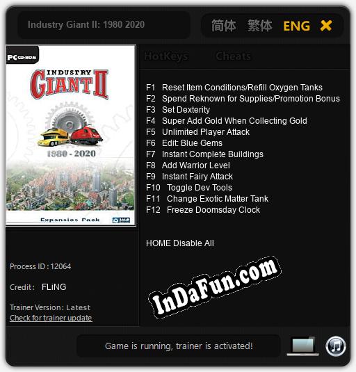 Industry Giant II: 1980 2020: Cheats, Trainer +12 [FLiNG]