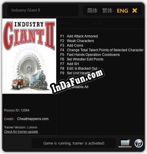 Industry Giant II: Cheats, Trainer +9 [CheatHappens.com]