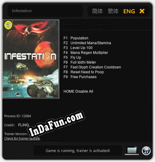 Infestation: Trainer +9 [v1.1]