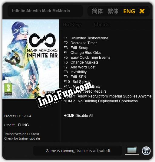 Infinite Air with Mark McMorris: TRAINER AND CHEATS (V1.0.51)