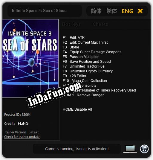 Infinite Space 3: Sea of Stars: Cheats, Trainer +13 [FLiNG]