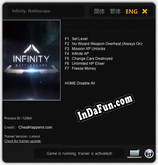 Infinity: Battlescape: Trainer +7 [v1.1]