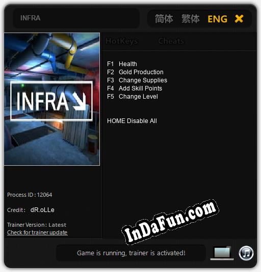 INFRA: Cheats, Trainer +5 [dR.oLLe]