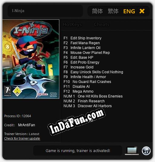 I-Ninja: TRAINER AND CHEATS (V1.0.3)