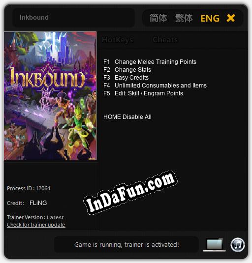 Inkbound: TRAINER AND CHEATS (V1.0.98)