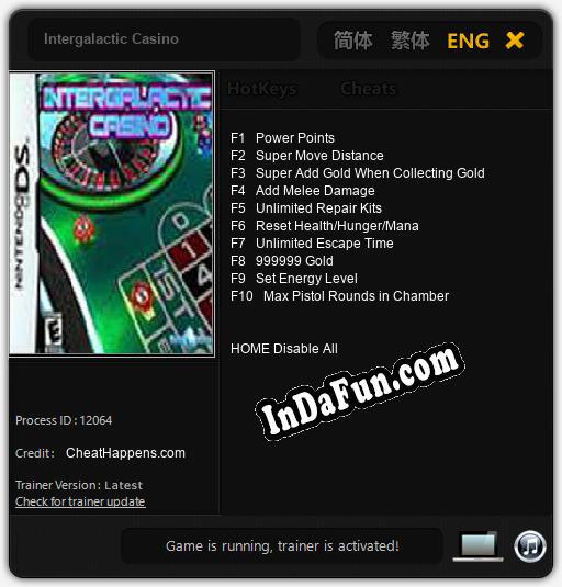 Intergalactic Casino: Trainer +10 [v1.1]