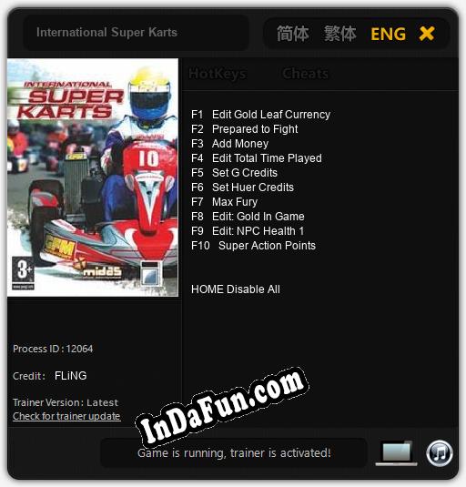 Trainer for International Super Karts [v1.0.4]