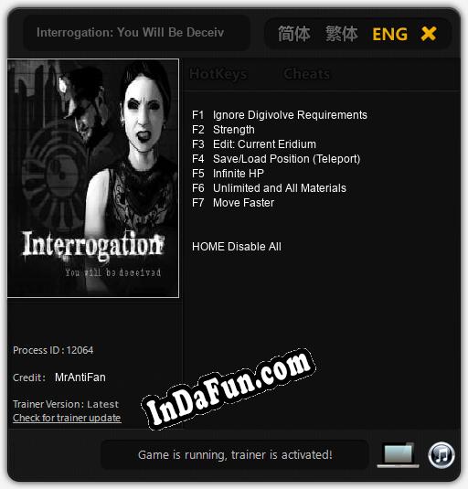 Trainer for Interrogation: You Will Be Deceived [v1.0.5]