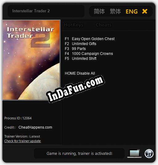 Interstellar Trader 2: Cheats, Trainer +5 [CheatHappens.com]