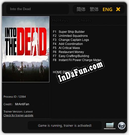 Trainer for Into the Dead [v1.0.9]