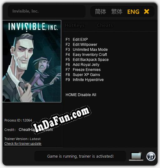 Invisible, Inc.: TRAINER AND CHEATS (V1.0.23)