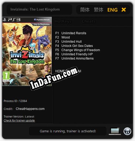 Invizimals: The Lost Kingdom: TRAINER AND CHEATS (V1.0.47)