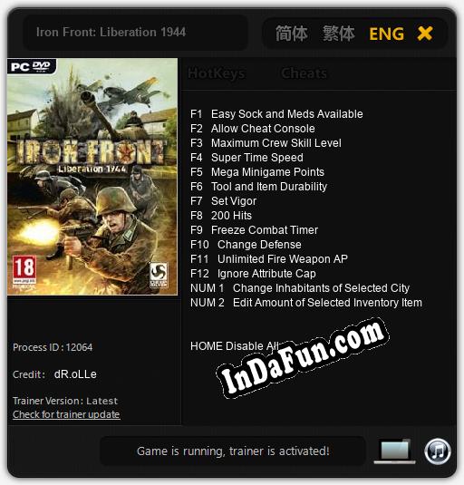 Iron Front: Liberation 1944: Cheats, Trainer +14 [dR.oLLe]