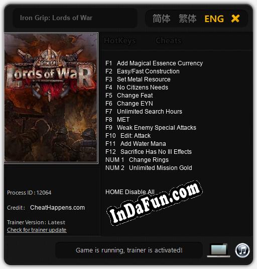 Iron Grip: Lords of War: Cheats, Trainer +14 [CheatHappens.com]