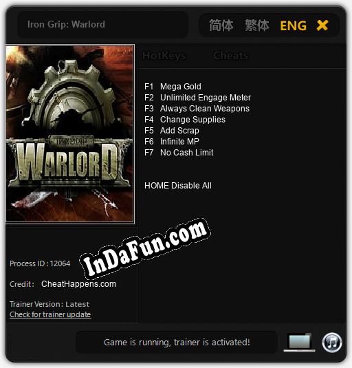 Iron Grip: Warlord: Cheats, Trainer +7 [CheatHappens.com]