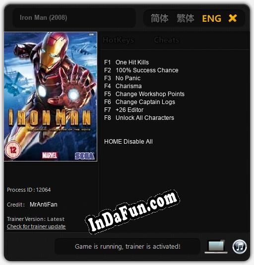 Iron Man (2008): TRAINER AND CHEATS (V1.0.81)