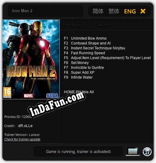 Iron Man 2: TRAINER AND CHEATS (V1.0.37)