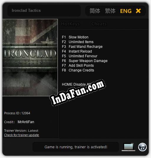 Ironclad Tactics: Cheats, Trainer +8 [MrAntiFan]