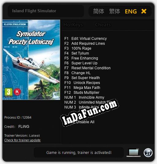 Island Flight Simulator: TRAINER AND CHEATS (V1.0.72)