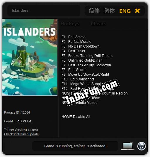 Islanders: Cheats, Trainer +15 [dR.oLLe]