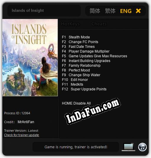 Islands of Insight: TRAINER AND CHEATS (V1.0.63)