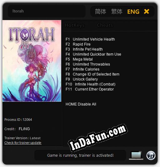 Itorah: Cheats, Trainer +11 [FLiNG]