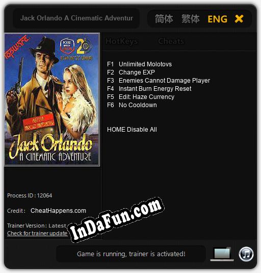 Trainer for Jack Orlando A Cinematic Adventure [v1.0.3]