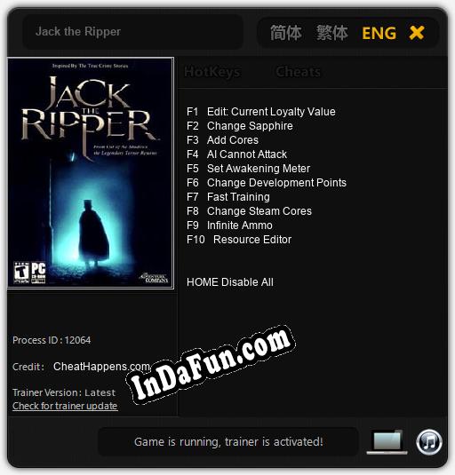 Jack the Ripper: Cheats, Trainer +10 [CheatHappens.com]