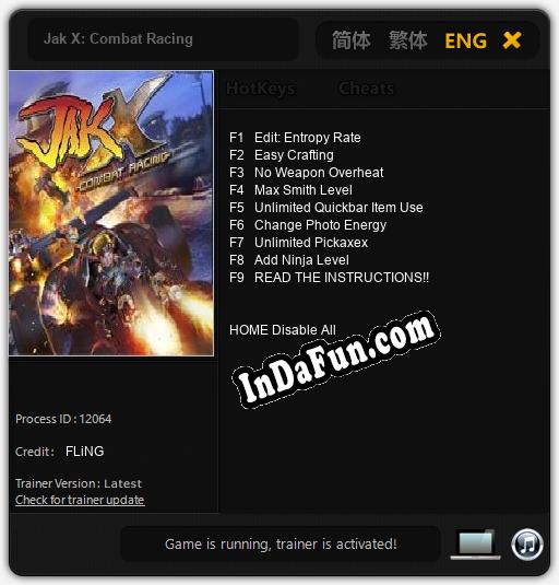 Jak X: Combat Racing: Trainer +9 [v1.8]