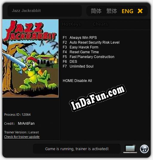 Trainer for Jazz Jackrabbit [v1.0.6]