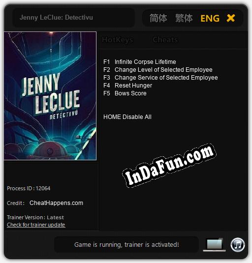 Trainer for Jenny LeClue: Detectivu [v1.0.7]