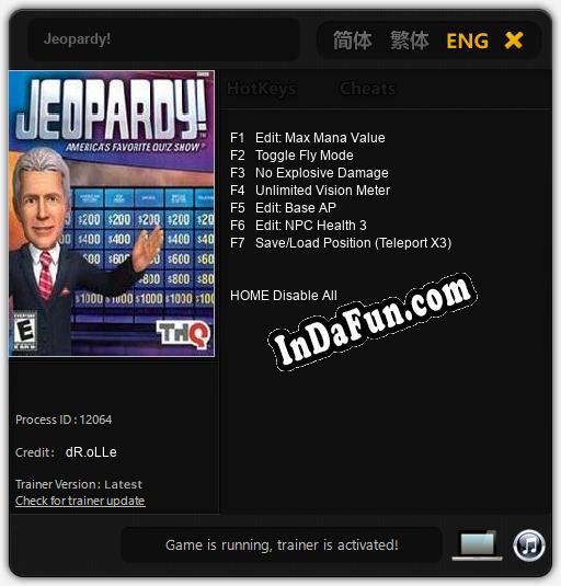 Jeopardy!: TRAINER AND CHEATS (V1.0.98)