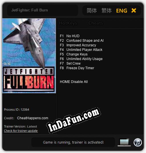 Trainer for JetFighter: Full Burn [v1.0.5]