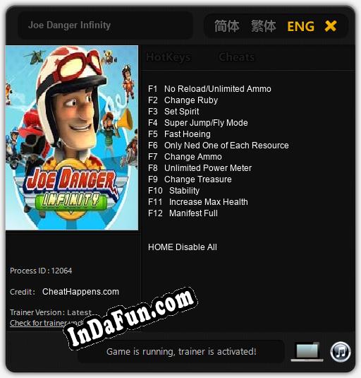 Joe Danger Infinity: Trainer +12 [v1.5]