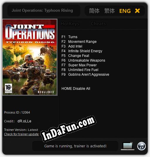 Joint Operations: Typhoon Rising: TRAINER AND CHEATS (V1.0.18)