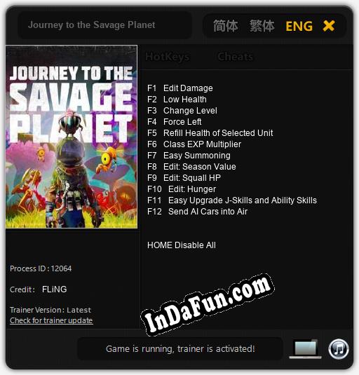 Journey to the Savage Planet: TRAINER AND CHEATS (V1.0.2)