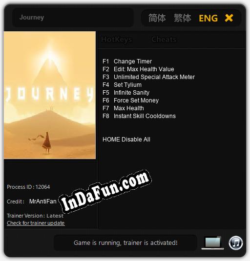 Journey: TRAINER AND CHEATS (V1.0.52)