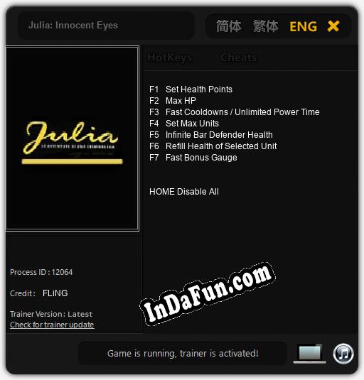 Julia: Innocent Eyes: Trainer +7 [v1.3]