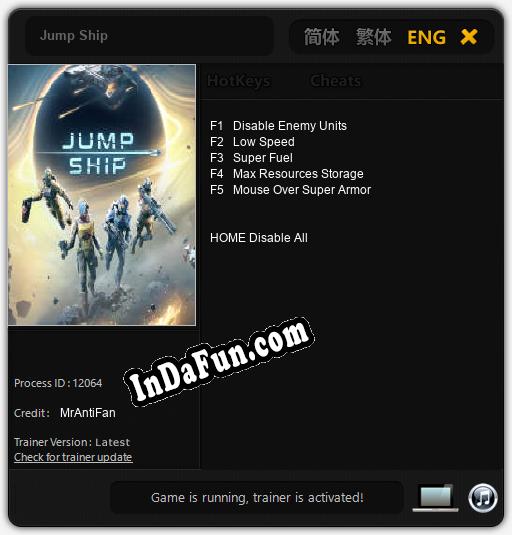 Jump Ship: Trainer +5 [v1.3]