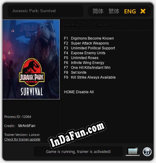 Trainer for Jurassic Park: Survival [v1.0.4]
