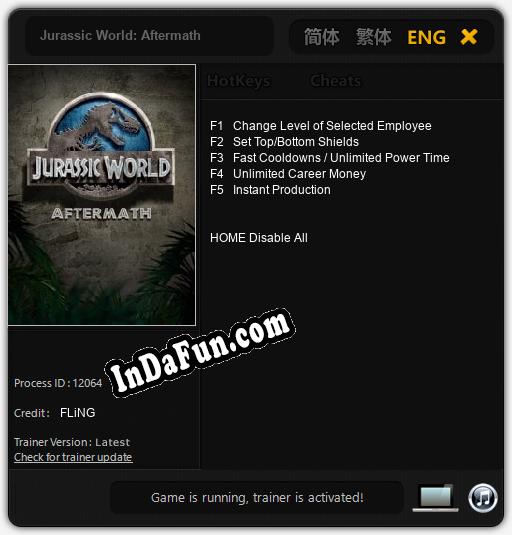 Trainer for Jurassic World: Aftermath [v1.0.6]