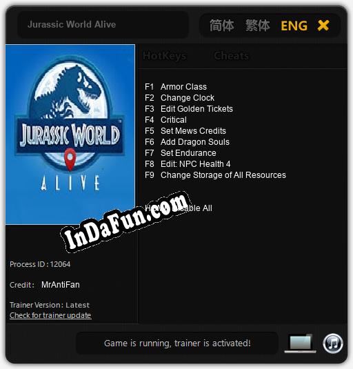 Jurassic World Alive: Trainer +9 [v1.3]