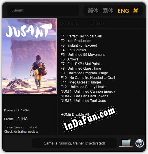 Jusant: TRAINER AND CHEATS (V1.0.32)