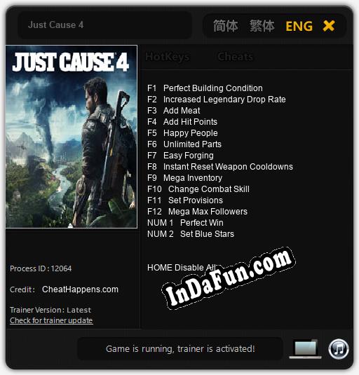Just Cause 4: Trainer +14 [v1.5]