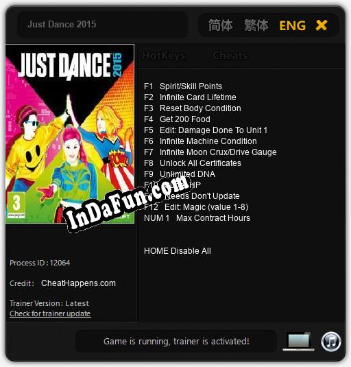 Just Dance 2015: TRAINER AND CHEATS (V1.0.55)