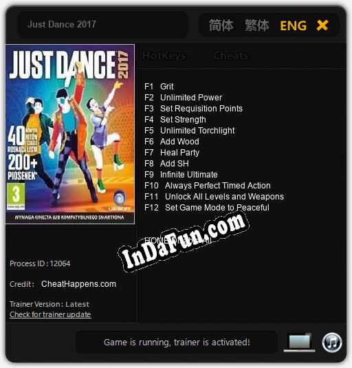 Trainer for Just Dance 2017 [v1.0.3]